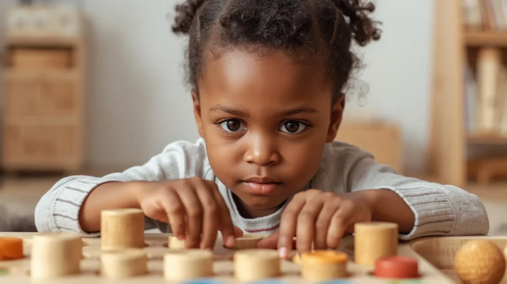 lucid origin a focused child with curious facial features and 1